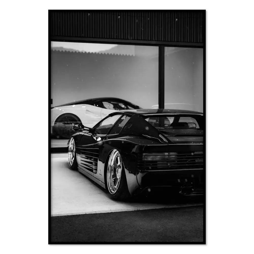 Slammed Ferrari 512TR Poster Self-adhesive Wall Art Decorations Room Decor HD Frameless