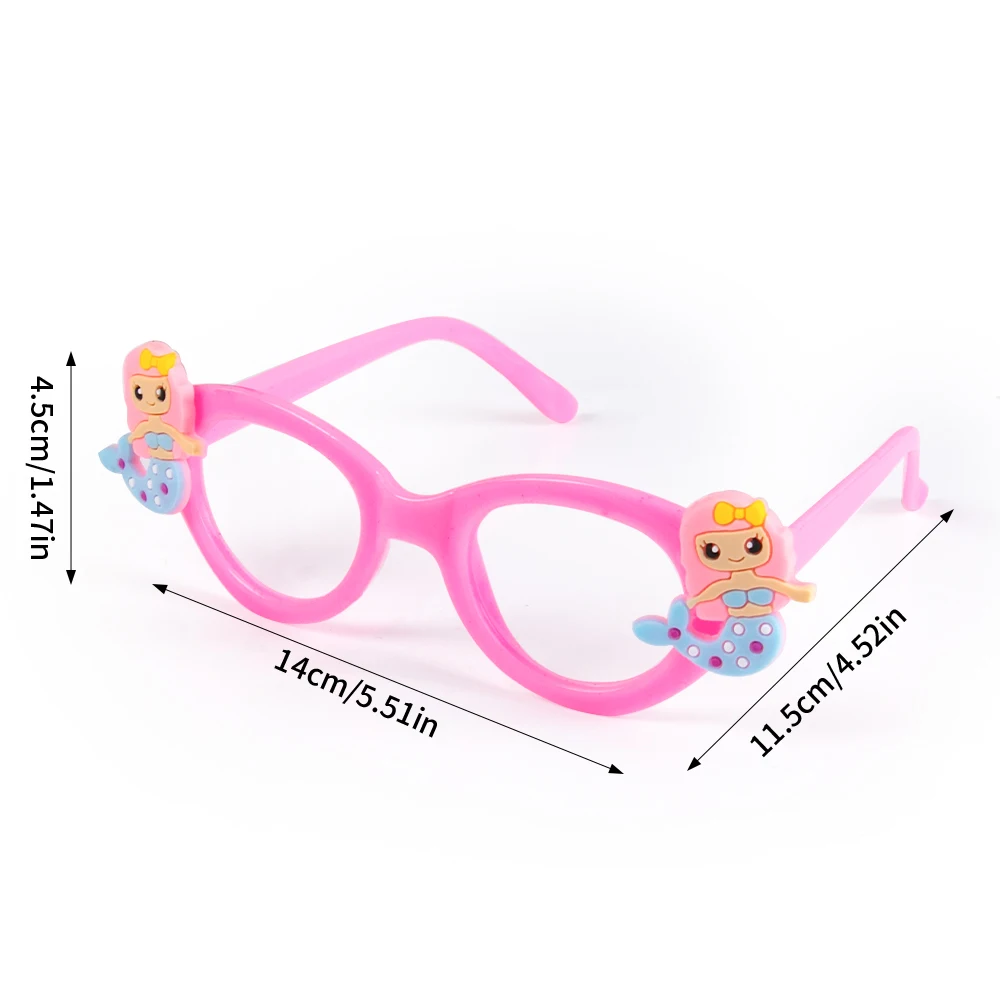 Cartoon Mermaid Glasses Ring Bracelet Mermaid Party Gifts for Kids Little Mermaid Theme Girls Baby Shower Party Decor Kids Toys