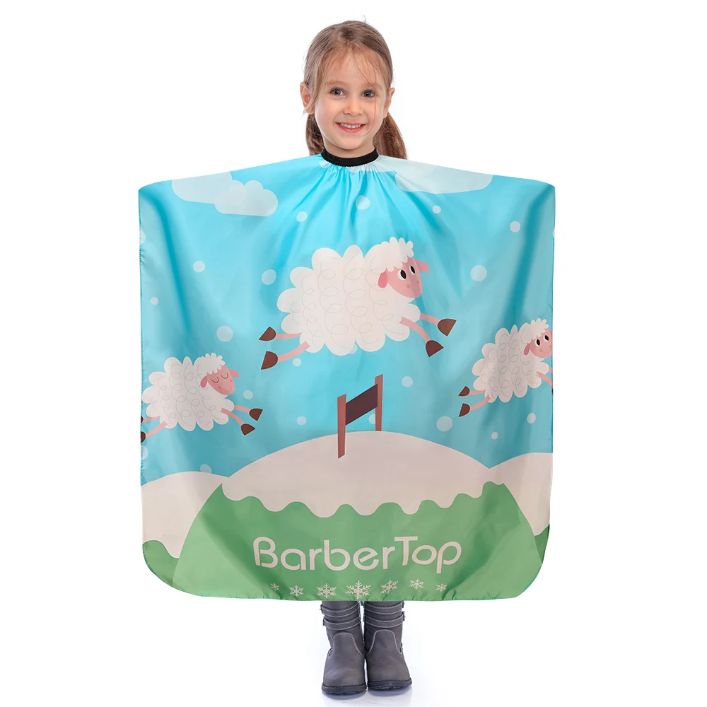 Kids Hairdressing Cape Hairdresser Cartoon Pattern Haircut Styling Salon Gown Barber Shop Child Hair Cut Cape Tools