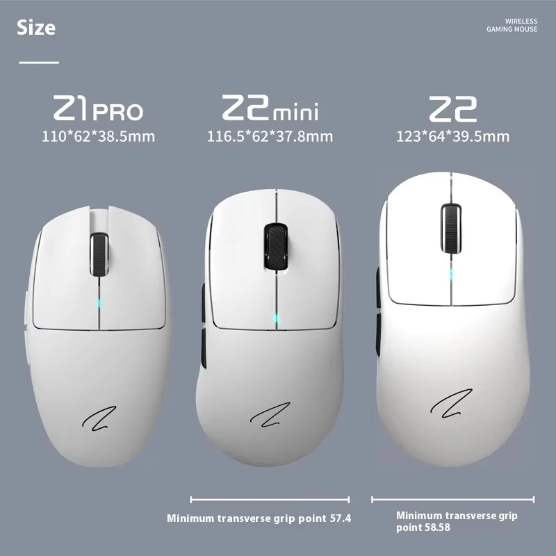 Zaopin Z2 Mini Tri Mode 4k/8k Mouse Paw3395/3950 Mouse da gioco wireless Mouse base microinterruttore hot swap Personalizza ufficio e-sport