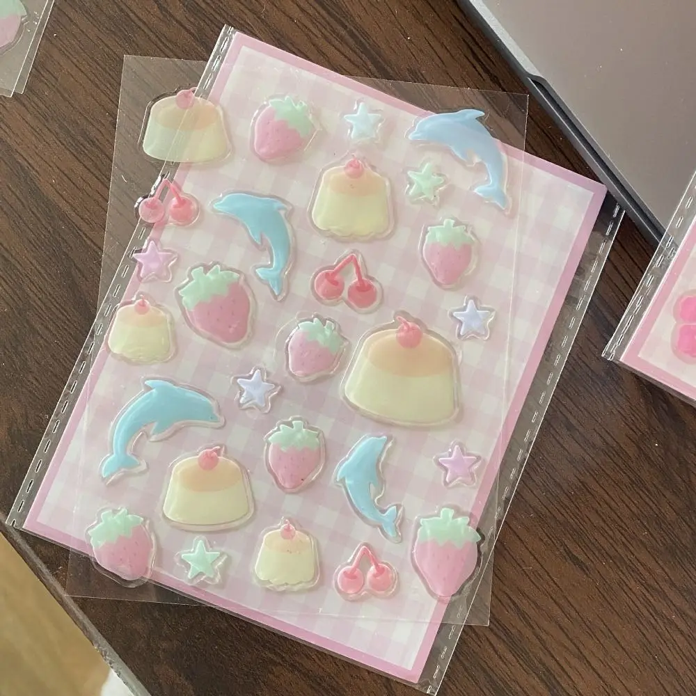 New 3D Phone Case Sticker Adhesive Multifunctional Water Cup Sticker Cute Multipurpose Handbook Decoration