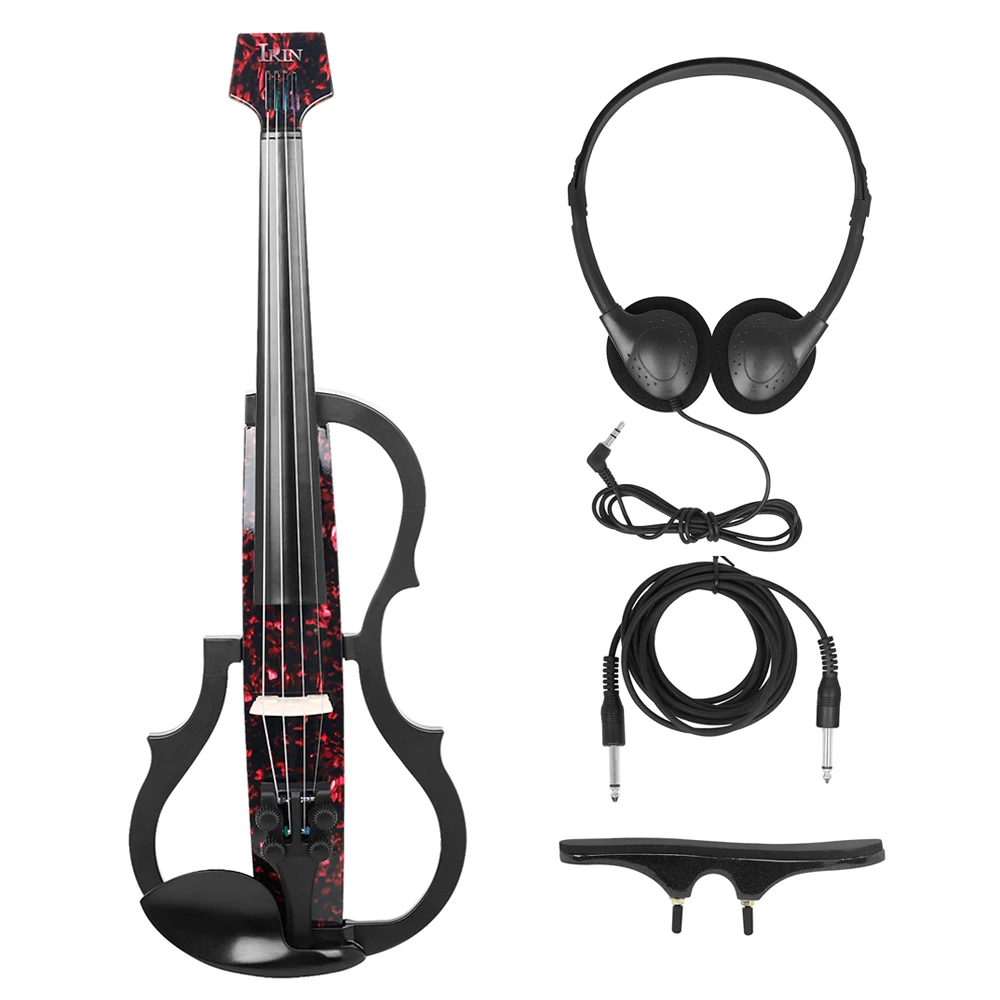 

IRIN 4/4 Electric Violin Fiddle Carbon Fiber Professional Electric Silent Violin With Shoulder Rests Headphones Audio Cable