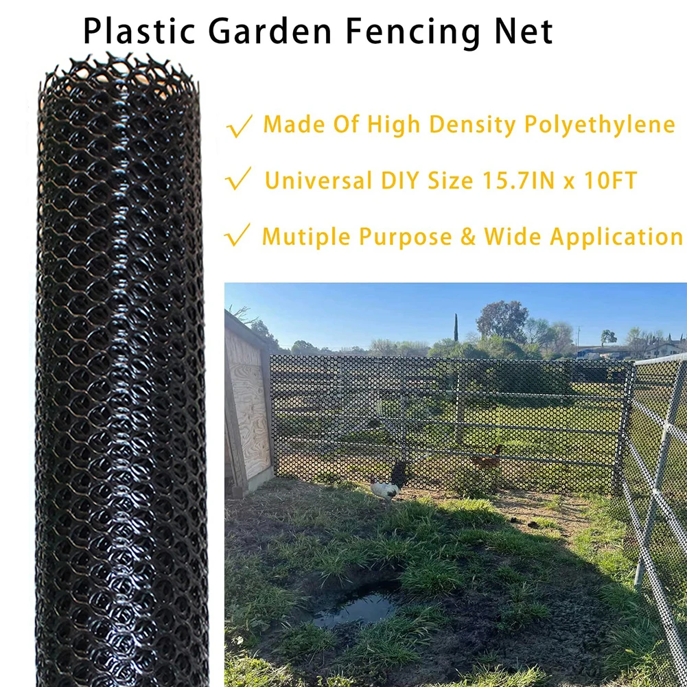 3-1 Rolls Plastic Wire Mesh Fence Chicken Wire Frame Versatile Floral Netting for Poultry Dogs Rabbit Snake Barrier&Gardening