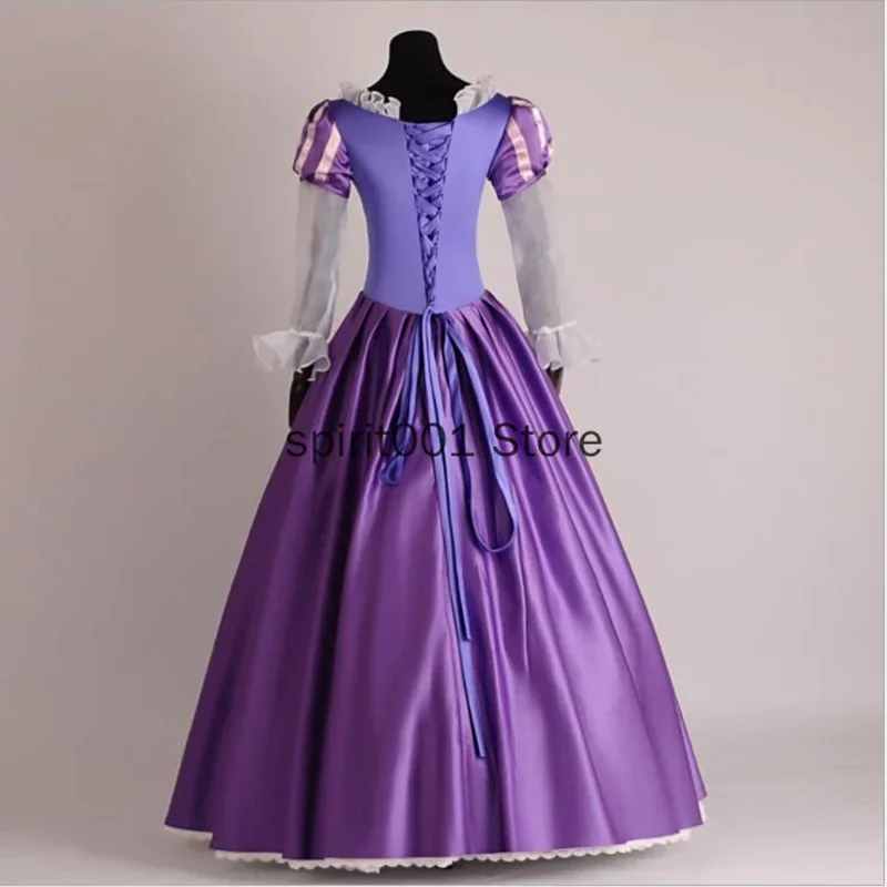 Adult Women  Christmas Party Princess Rapunzel Cosplay Costume the Tangled Halloween Costume Girls Women Fancy Dress Ball Gown M