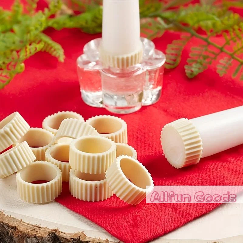 [TG835]5/10pcs Silicone Candle Holders Stabilizing Sleeves, Prevent Slipping & Wax Drips, Stabilize Tapered & Pillar Candles