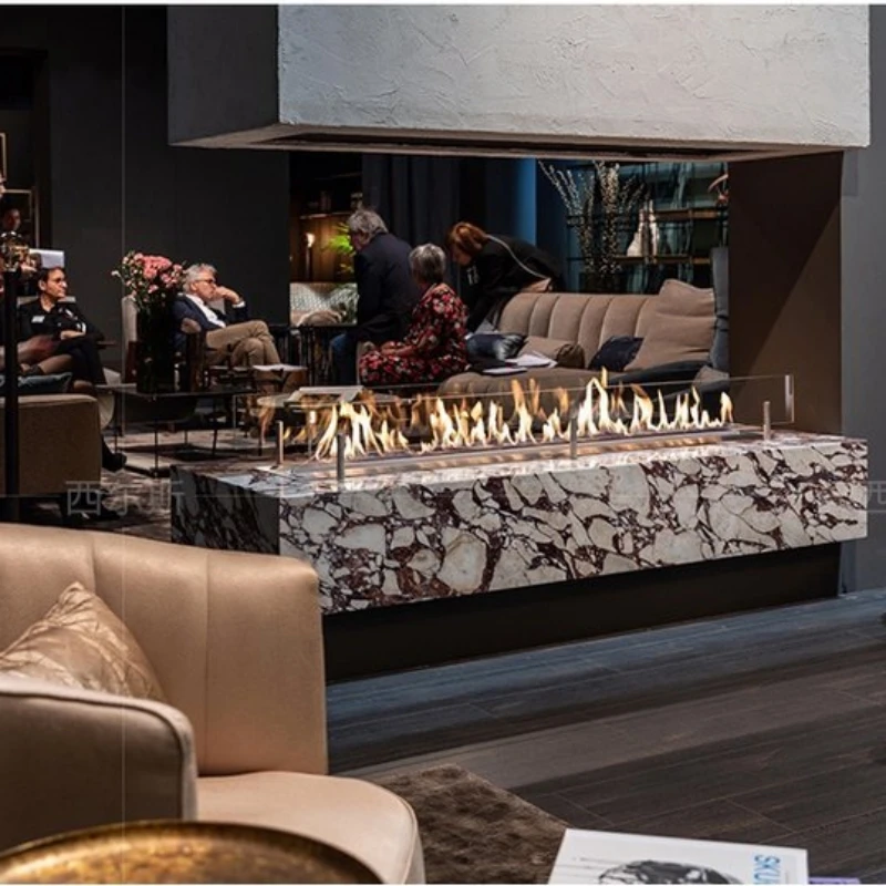 

tuya wifi ethanol burner electric fire bio kamin fireplace