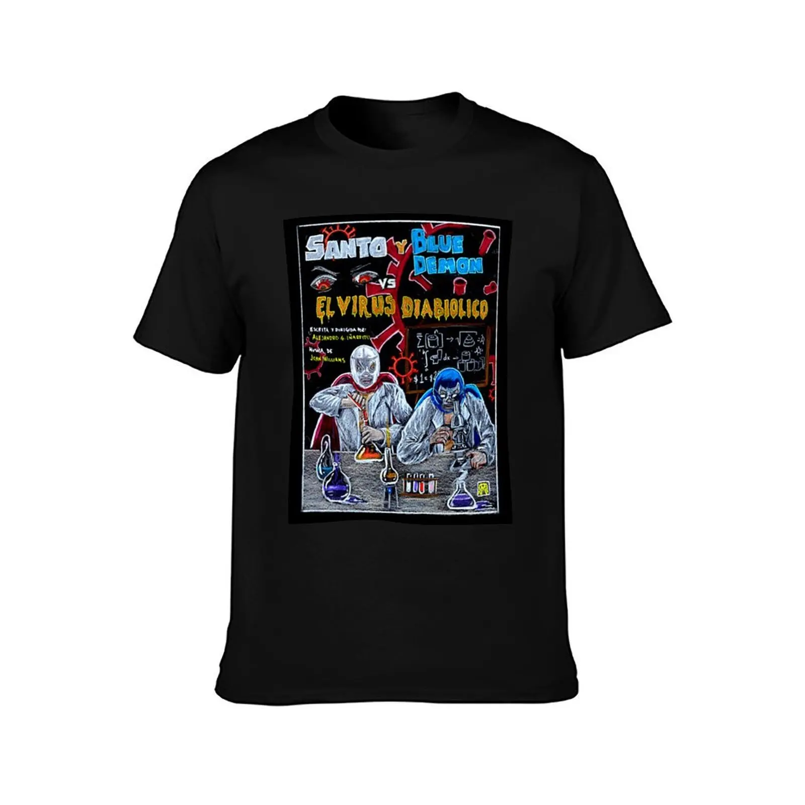 Santo Y Blue Demon vs El Virus Diabolico T-Shirt Lightweight Running T-Shirt