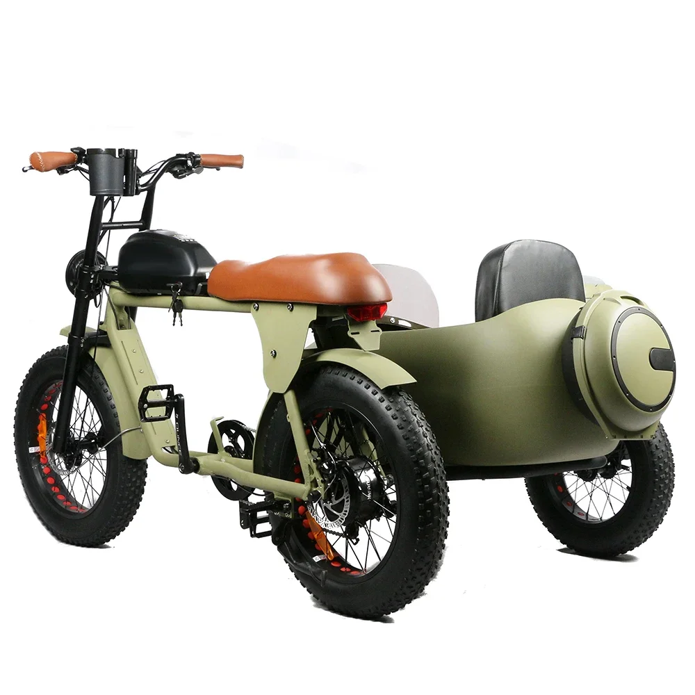 Motocicletta elettrica ad alta potenza 72V 2000W 30AH, triciclo elettrico retrò ad alta resistenza, veicolo elettrico fuoristrada ad alta velocità