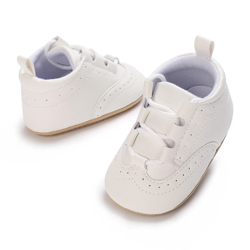 0-18M Neugeborene Baby Jungen Mokassinschuhe Mode Casual Sport Weiß Taufschuhe Weiche Sohle Erste-Schritt-Schuhe – Detail 12