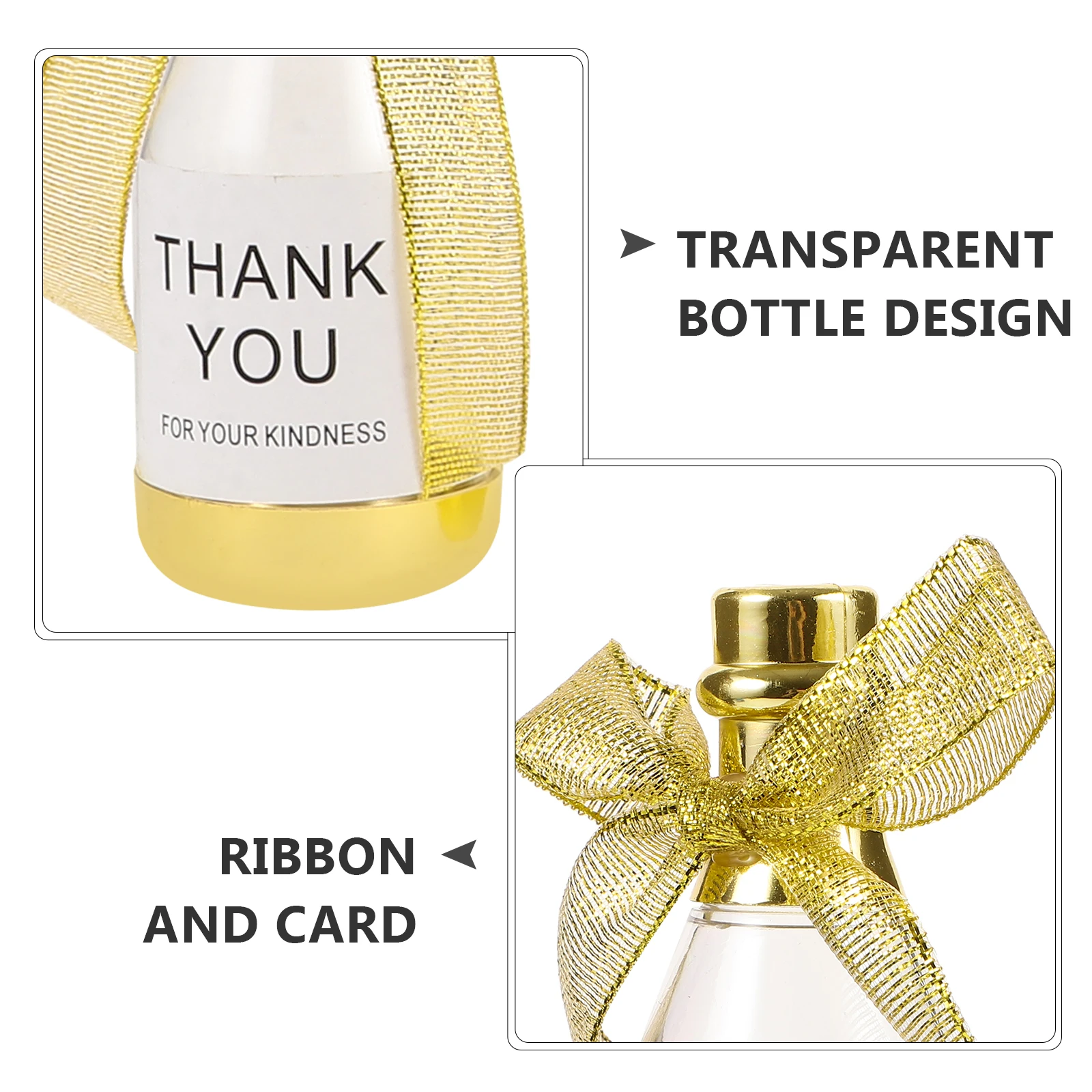 6pcs Transparent Candy Bottles Mini Wine Bottles With Lids Candies Packaging Container Candy Box Party Favors For Guest NEW