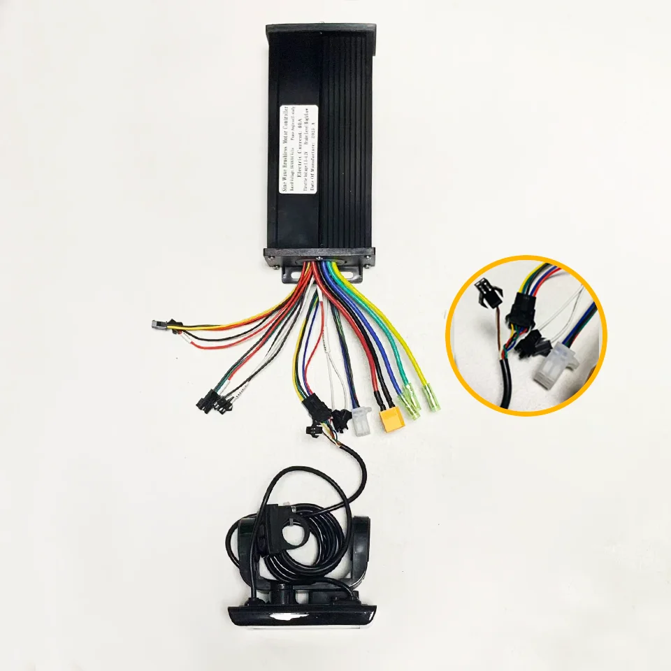 

1000W-2000W E-bike Brushless Motor 36V-60V 40A Brushless Motor 3-mode sine wave Controller with SW900 LCD for E-Mountain Scoote