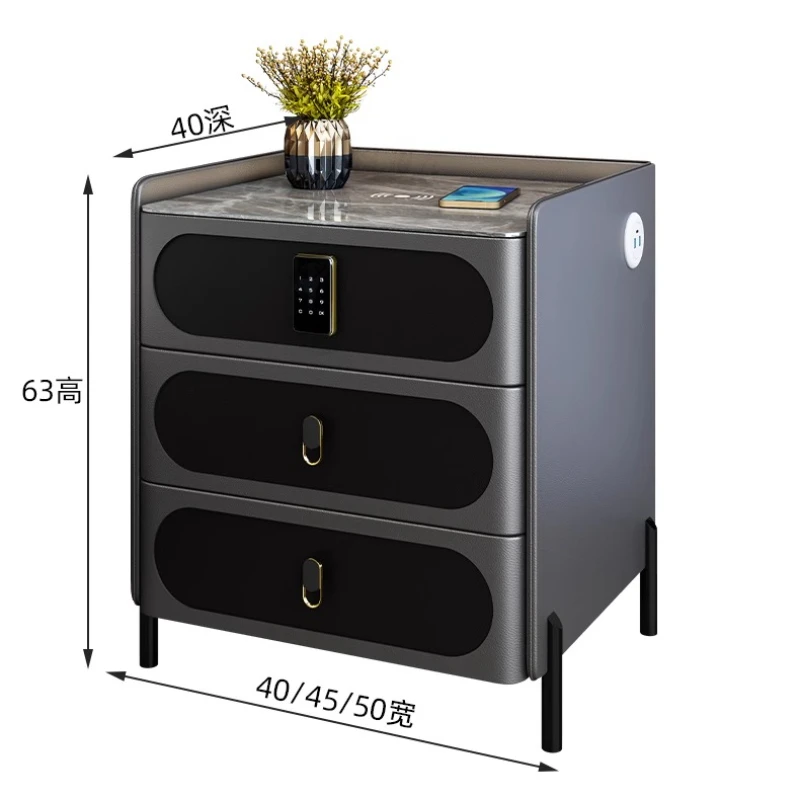 مقابض أوروبية منضدة شاحن تخزين أدراج زجاجية منضدة لغرفة النوم ملحقات أثاث غرفة النوم #5