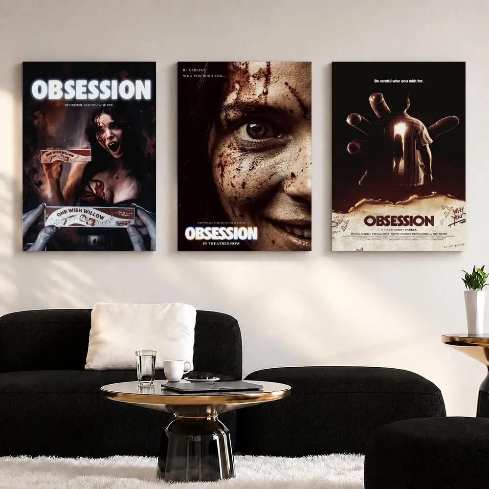 Horror Movies O-Obsession Framed Wall Painting Ready to Hang Canvas Wall Art Poster for Bedroom Living Room Home Decor Gift
