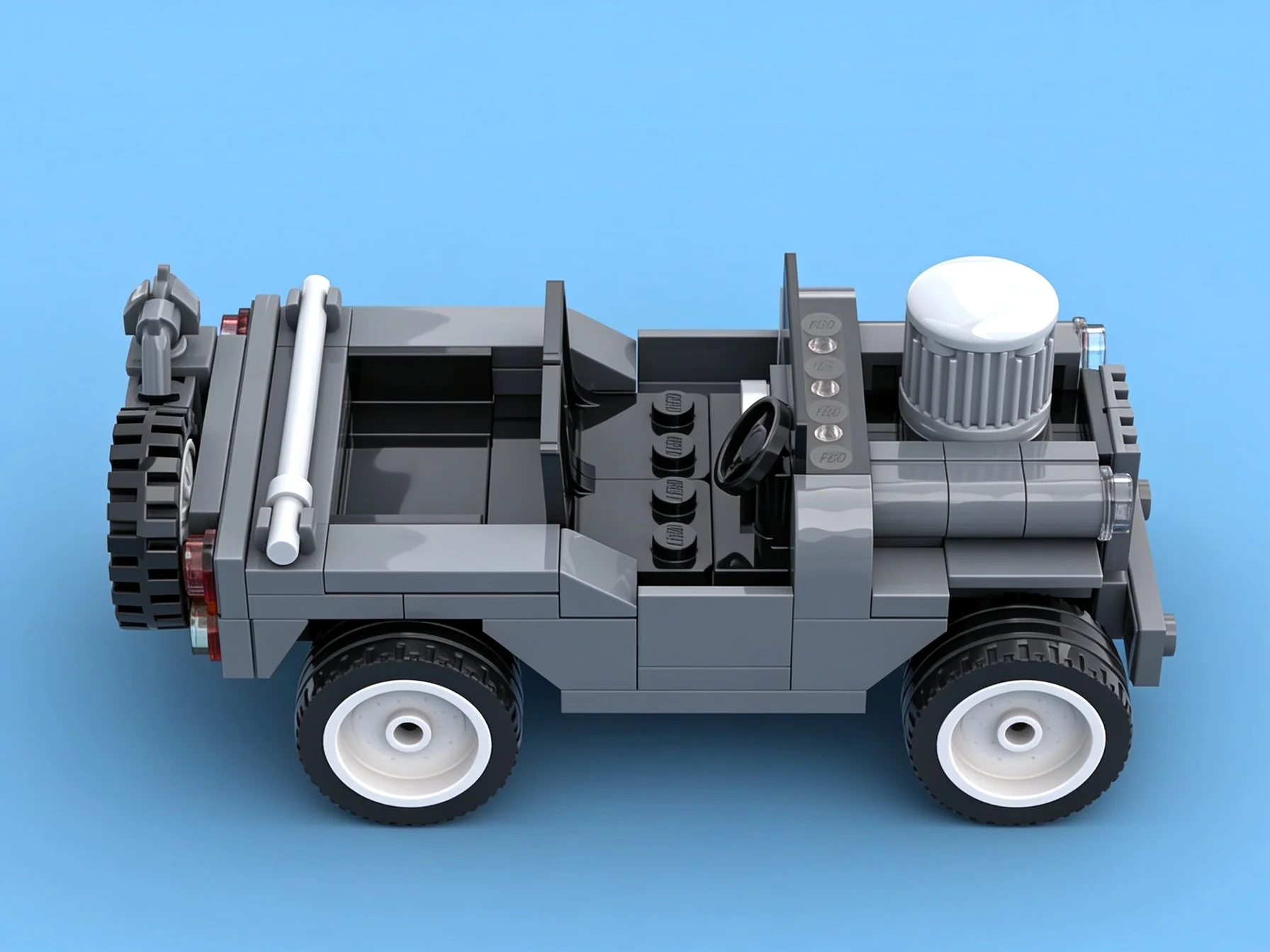 MOC Winona Off-road Car Building Blocks 115pcs DB Grey Vehicle Model DIY Assemble Bricks Collectible Toy for Hobby Lovers