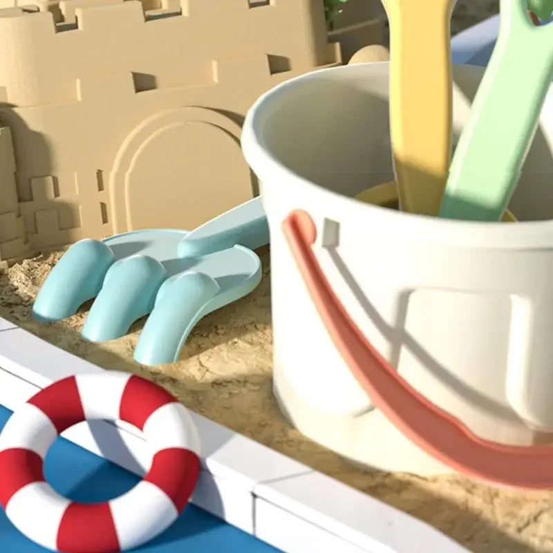 Seau sable pliable, jouet jeu avec pelle Pot d'arrosage, château sable pour enfants, activité jeu d'eau plage