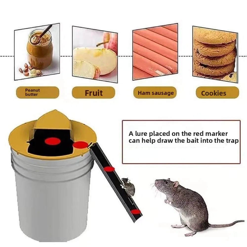

Intelligent Bucket Flipping Mouse Catcher Trap Automatic Reset Sliding Lid Pitfall Trap for Home Garage Basement Pest Control