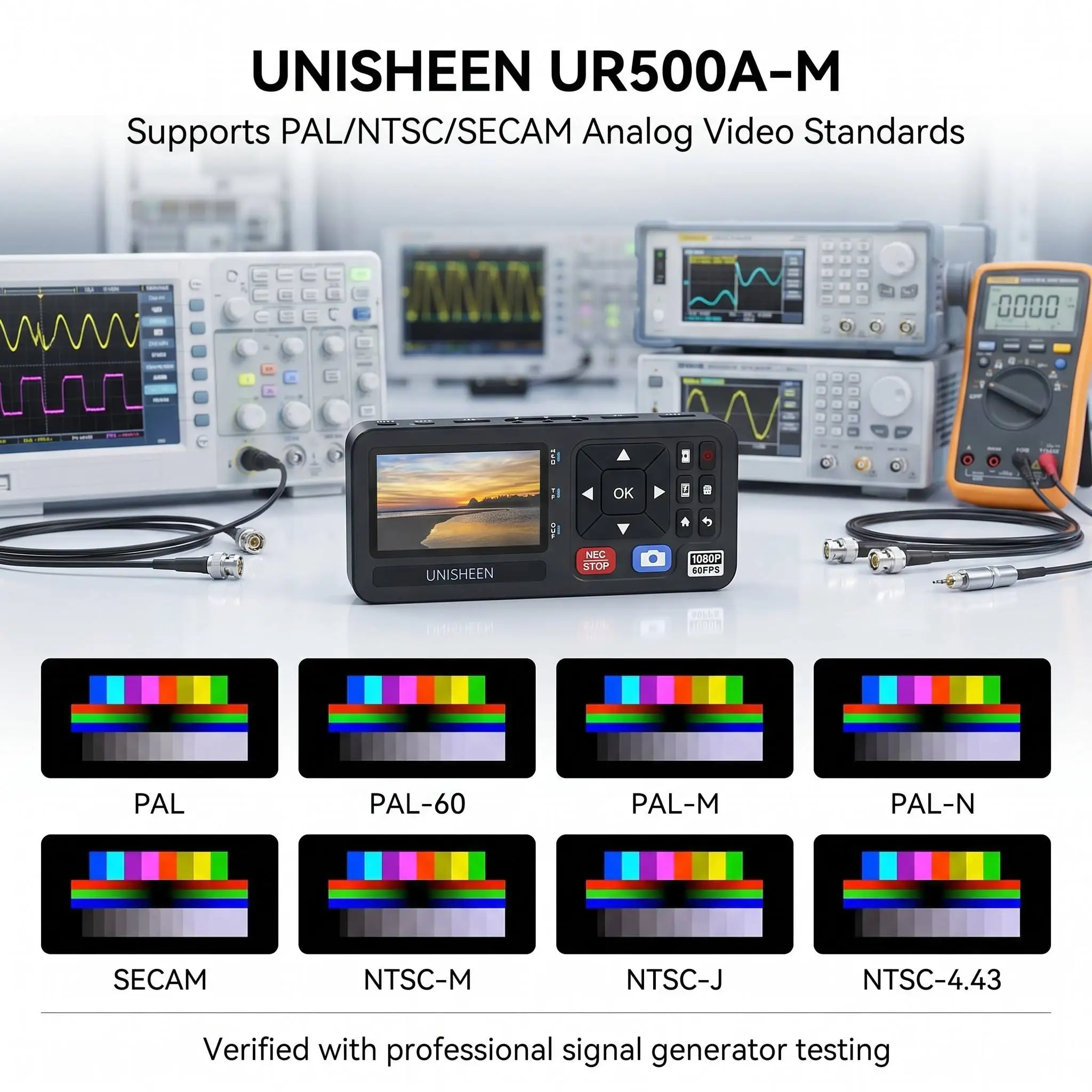UNISHEEN UR500A-M 1080P Digital Converter HDMI CVBS VGA YPBPR Inputs Portable Video Recorder view 6