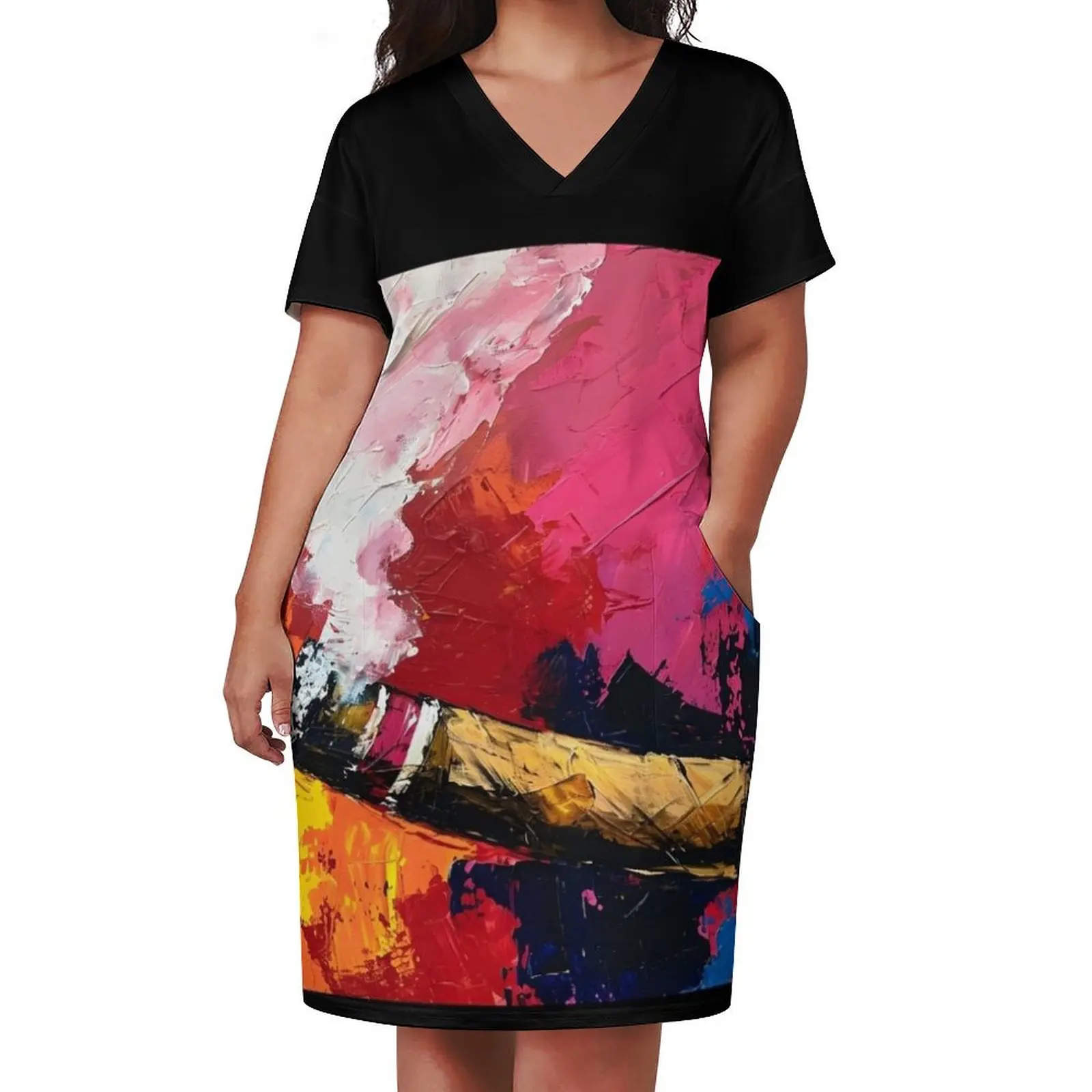 Ephemeral Whispers in Brushstrokes- A Visual Ode to the Cigar's Slow Unveiling Loose Pocket Dress Summer skirt cocktail dresses