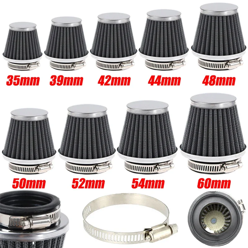 

35mm-60mm Universal Motorcycle Air Filter Mushroom Head Filters Motorcycle Carburetor Air Intake Filter Cleaner Replacement