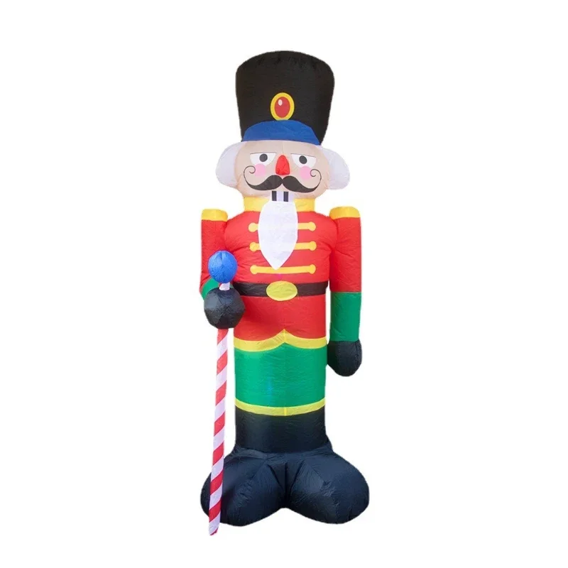 

Cross-border new products, courtyard decoration atmosphere arrangement props, Christmas 2.4-meter soldier with crutches