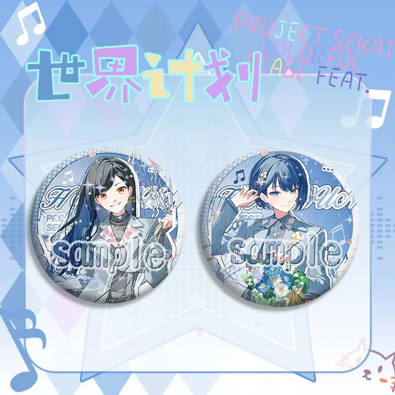 Yoisaki Kanade Badges Pins Anime Kamishiro Rui Women Brooch Fashion Creative Cosplay Charms Brooches for Bag Accessorie Gift