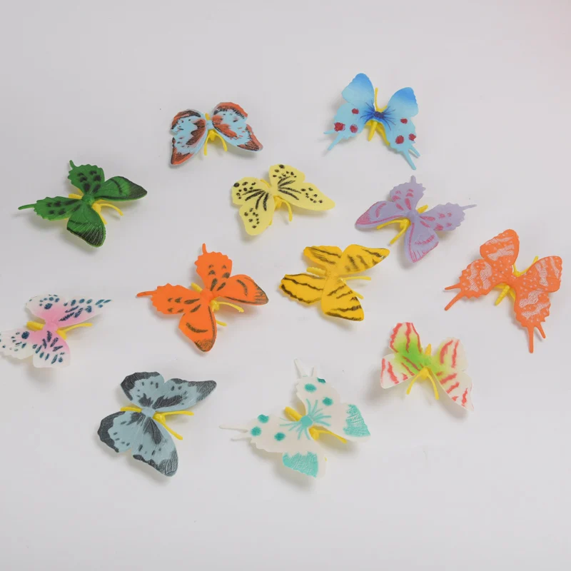 Modelos simulados do inseto da borboleta, brinquedos científicos portáteis, educação infantil, babiescognitivo cognitivo