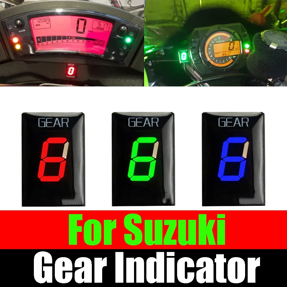 Motorcycle 1 - 6 Level Gear Indicator Digital Gear Meter For Suzuki GSXR600 GSXR750 GSXR1000 SV1000 GSF650 GSX1250FA TL1000S