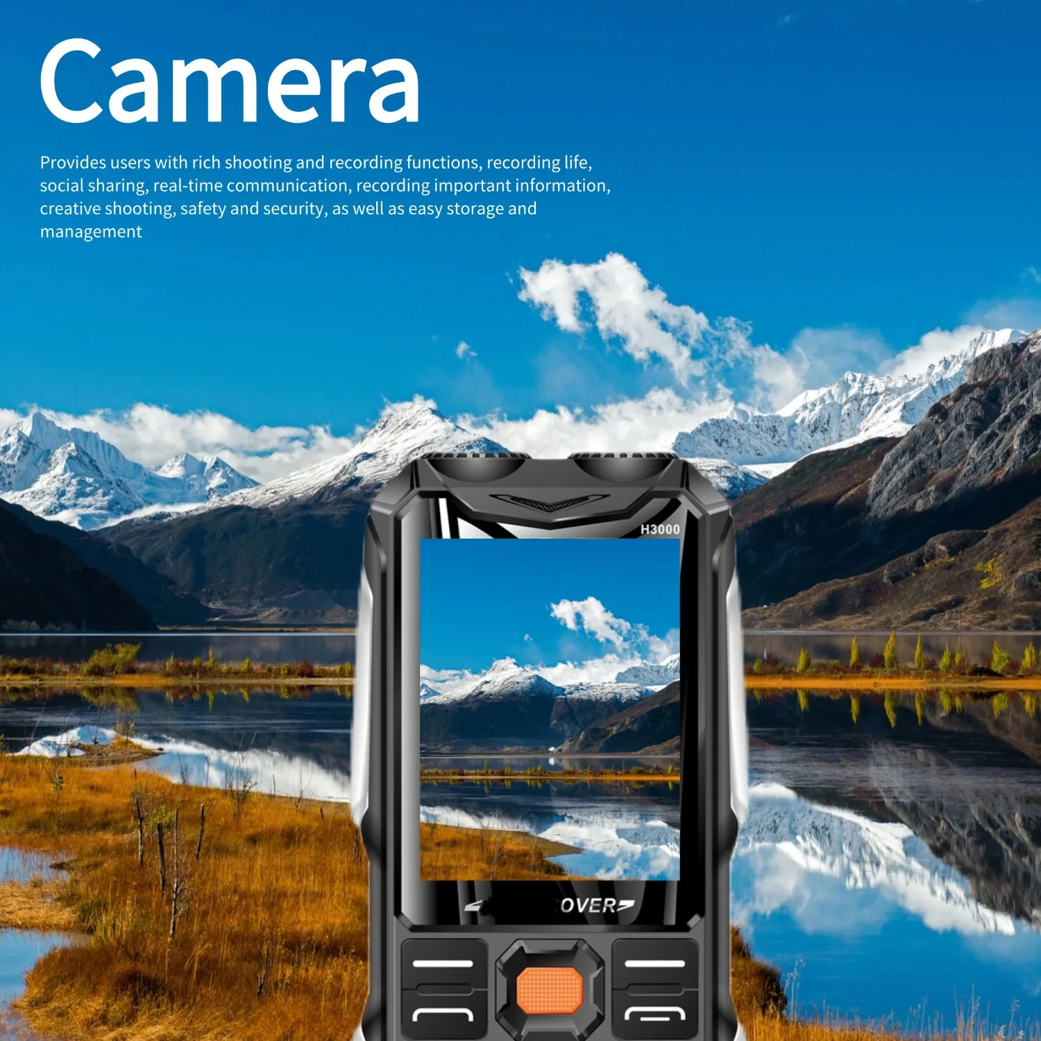 GSM 2G Outdoor Phone With Strong Battery For Adults Loud Volume Dual SIM Long Battery 2.8 Inch Display Strong Torch Durable Phon