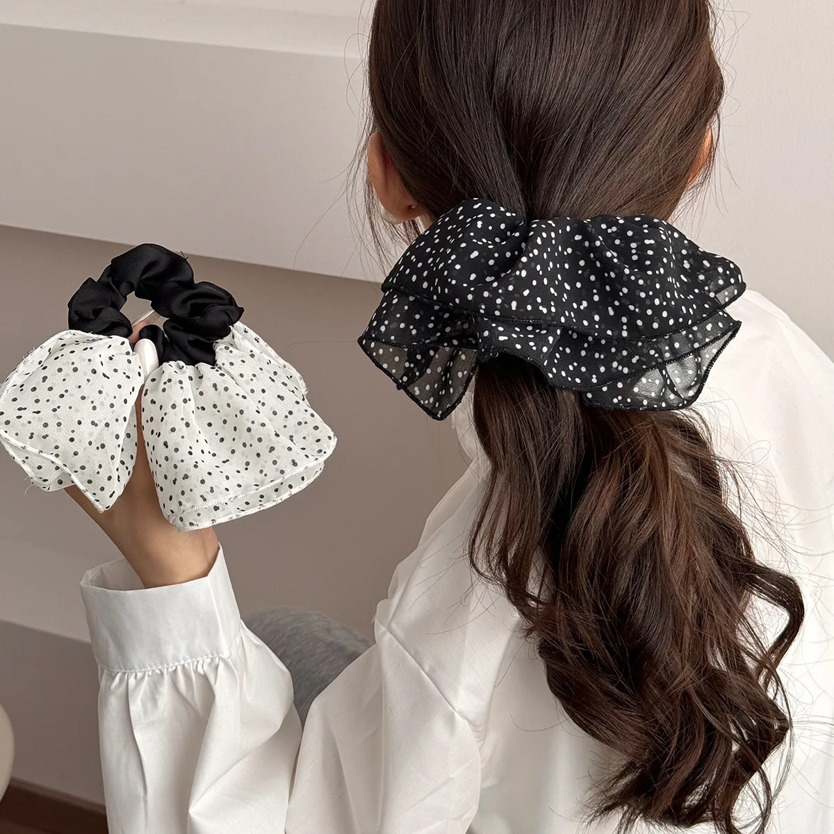 

Large big elastic hair bands scrunchie for girl women accessories ties rubber korean popular bow vintage Designer fascinator new