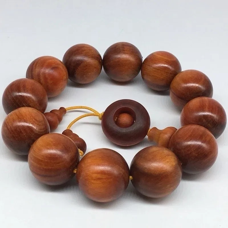 Indonesian Ice Wood Buddha , Unisex Blood Dragon Bead Bracelet, Smooth Grain, High Oil Density, Full o