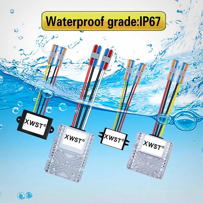 

36V48V60V72V80V to 24V Power Supply Converter Buck 30-90V to 24V DC DC Voltage Regulator With Quick Connector For Robot Monitor