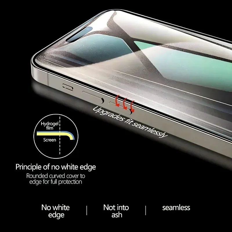 4 قطعة حامي الشاشة آيفون XS XR 11 12 13 14 15 16 Plus Pro Max HD وضوح مقاوم للخدش المضادة للبصمة طلاء نانو