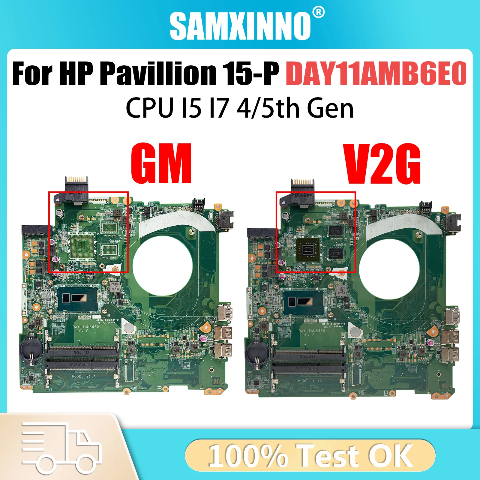 For HP Pavillion 15-P DAY11AMB6E0 Laptop Motherboard 787744-501 I7-5500U I7-4510U Mainboard fully test