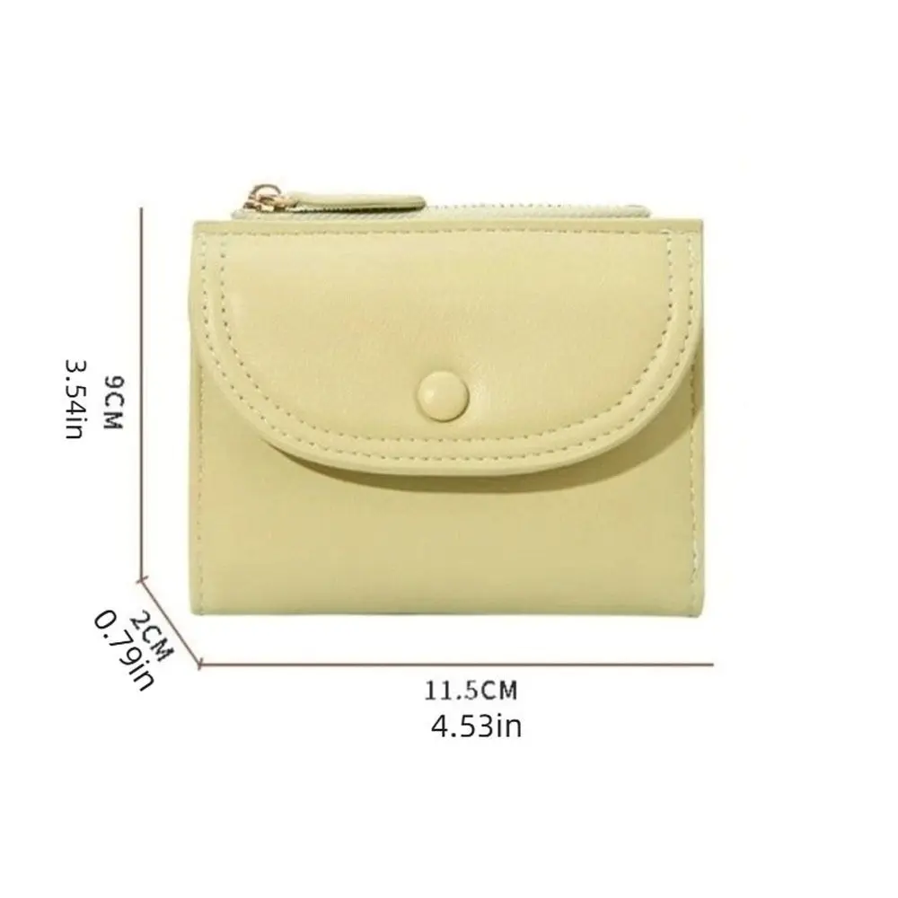 محفظة نسائية كاجوال قصيرة الطراز قابلة للطي محفظة صغيرة ملونة من البولي يوريثان محفظة صغيرة متعددة الوظائف للنساء #6