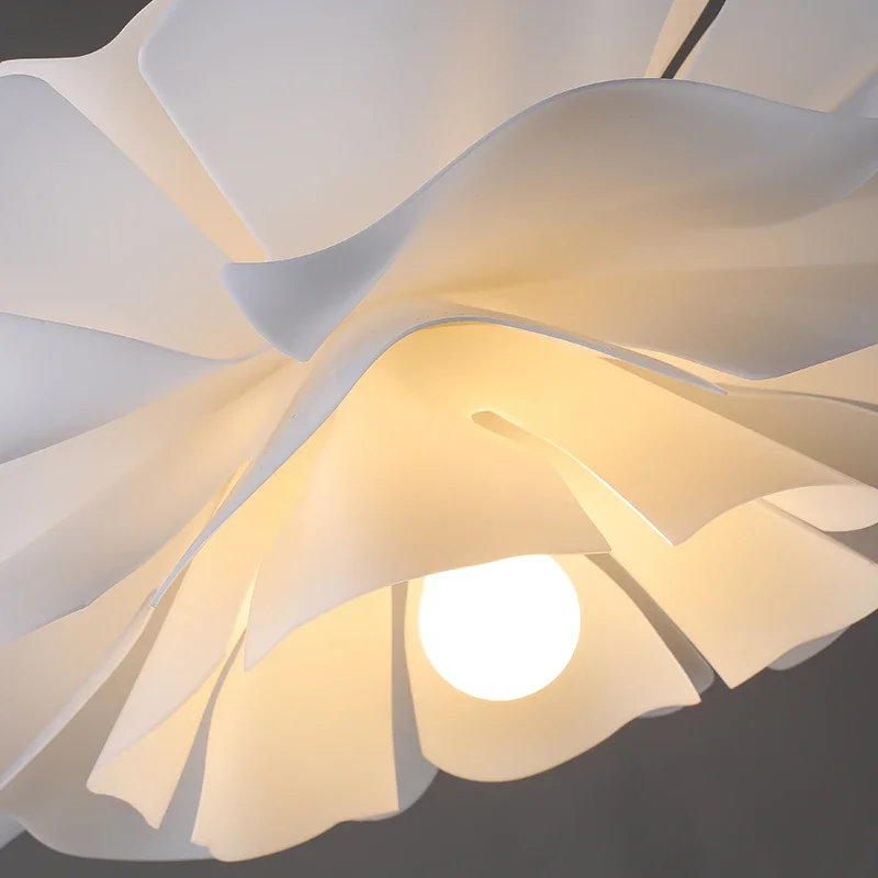 Imagem -05 - Modern White Flower Pendant Light Sala de Estar Quarto Lustre Nordic Room Lighting Designer Criativo Sala de Jantar Pendurado Lâmpada