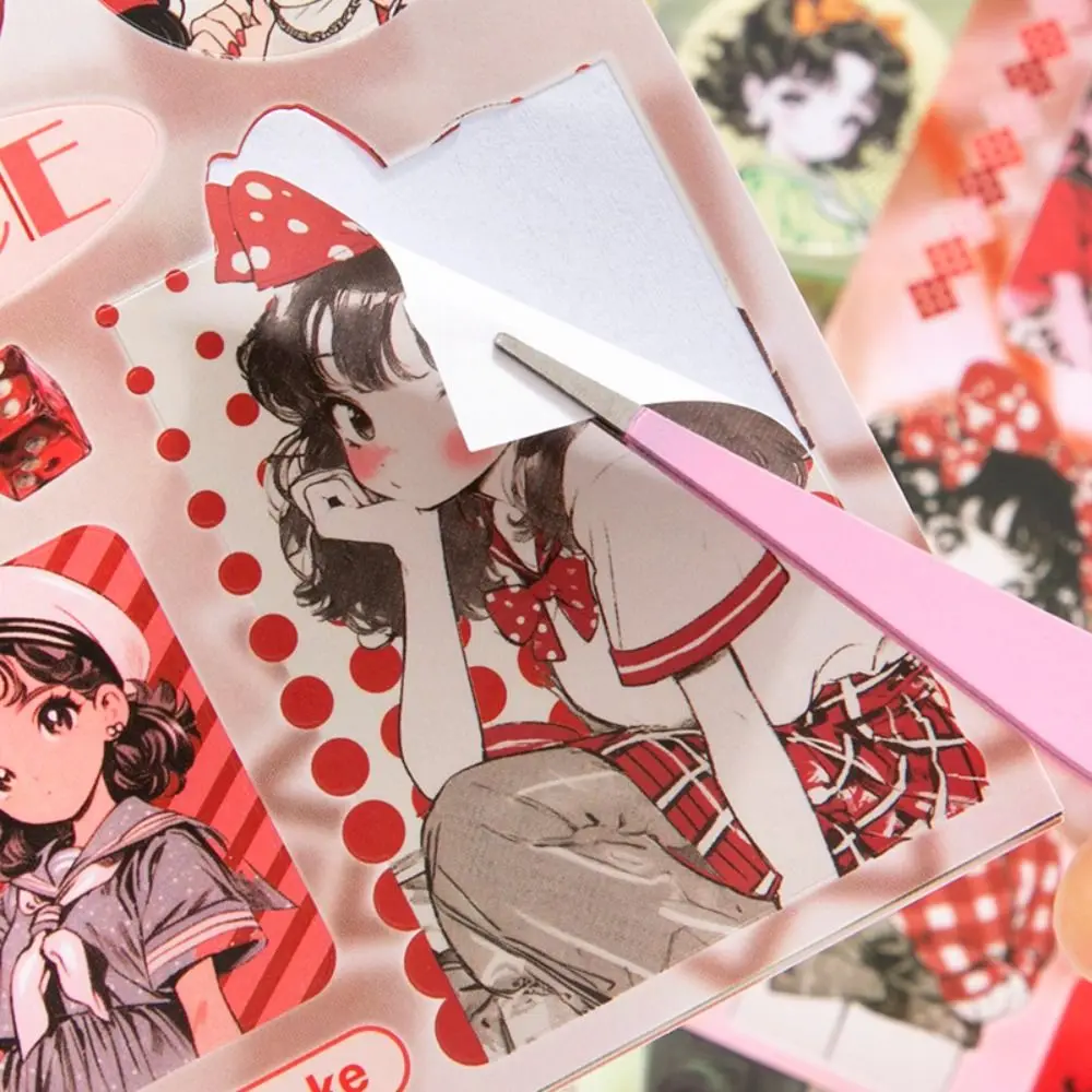 Retro 30 Seiten Aufkleber Buch DIY japanische Y2K Tagebuch Aufkleber Cartoon Geschenk Scrapbook Aufkleber Schreibwaren