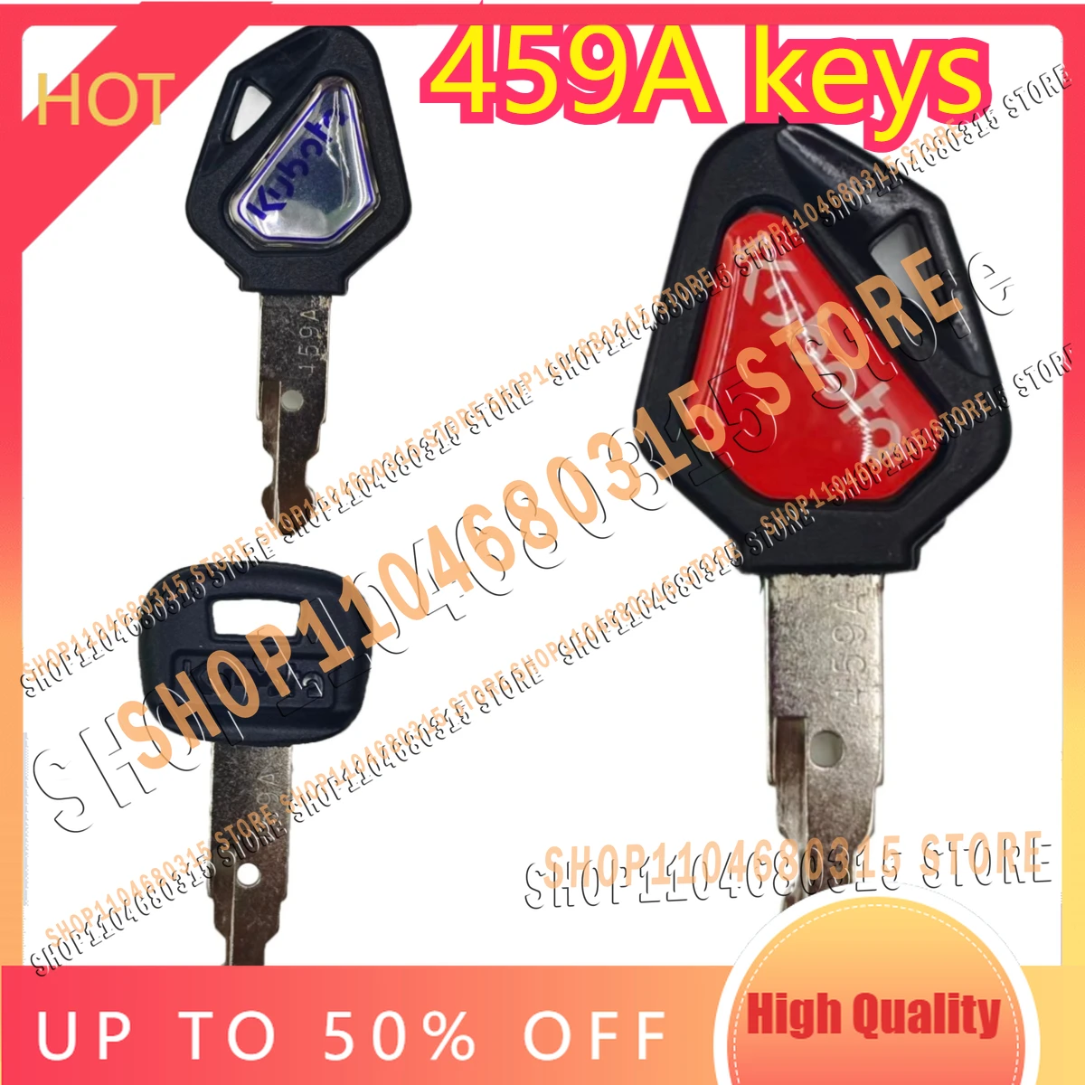 10/30PCS New 459A Ignition Keys for Mini Excavator Digger Skid Steer Ignition Key ELI80-0101 RC411-53933 RC461-53960