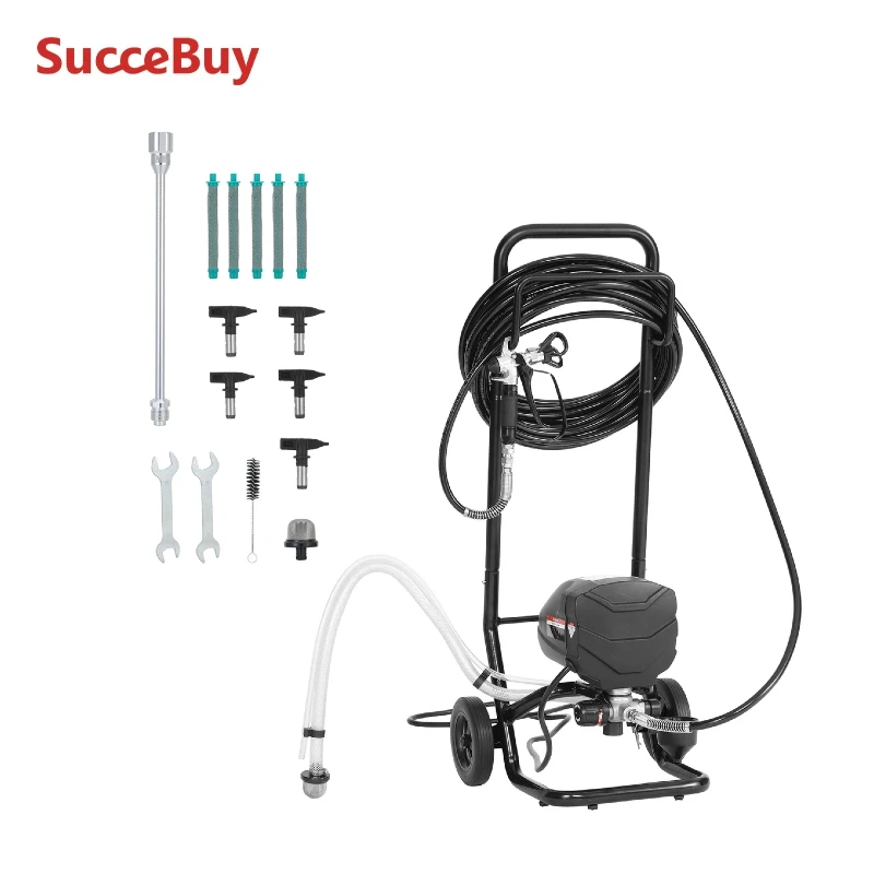 SucceBuy High Pressure Airless Sprayer Stand Airless Paint Sprayers with Cleaning Brush Electric Spray Paint Machine