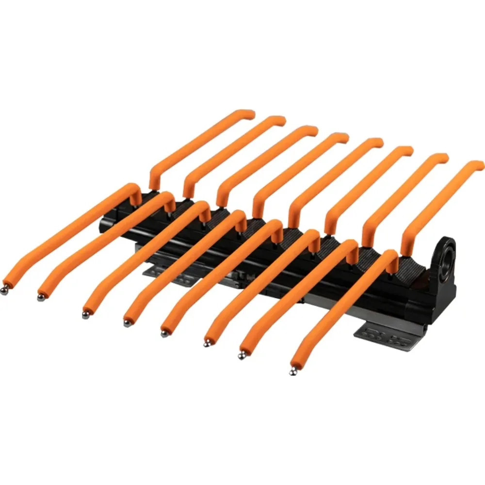 Pull out pants hanger damping slide steel two rows bar clothes organizer top mounted pants rack