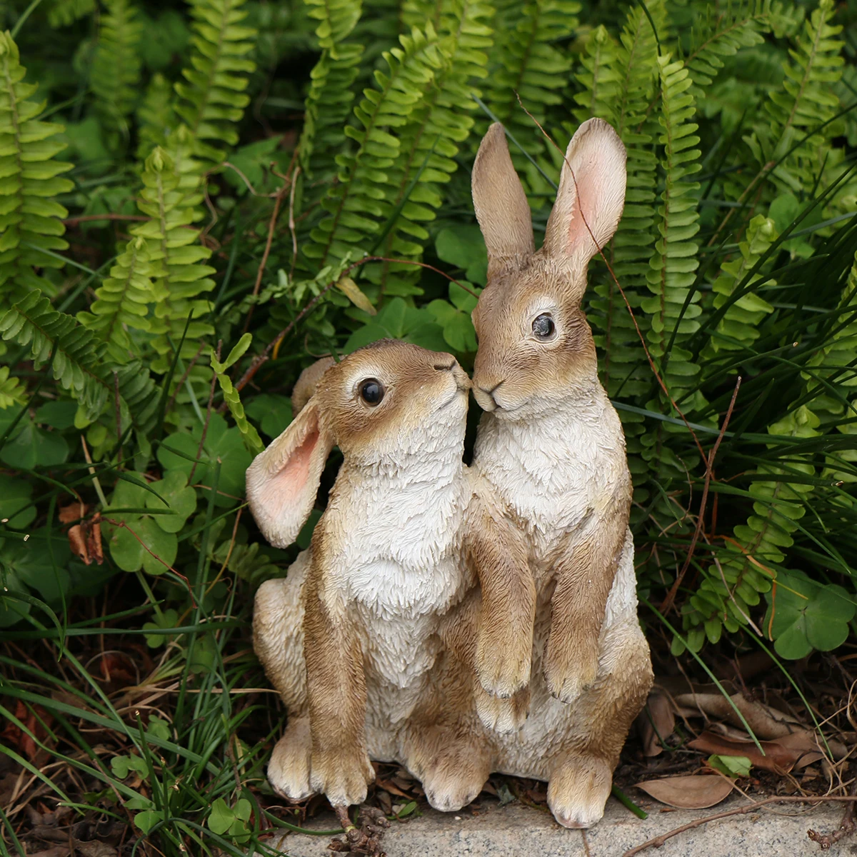 1pc Easter Figurine Rabbit Easter Bunny With Flower Crowns Easter Figurine Decorations For Table Decorations New Year Gifts