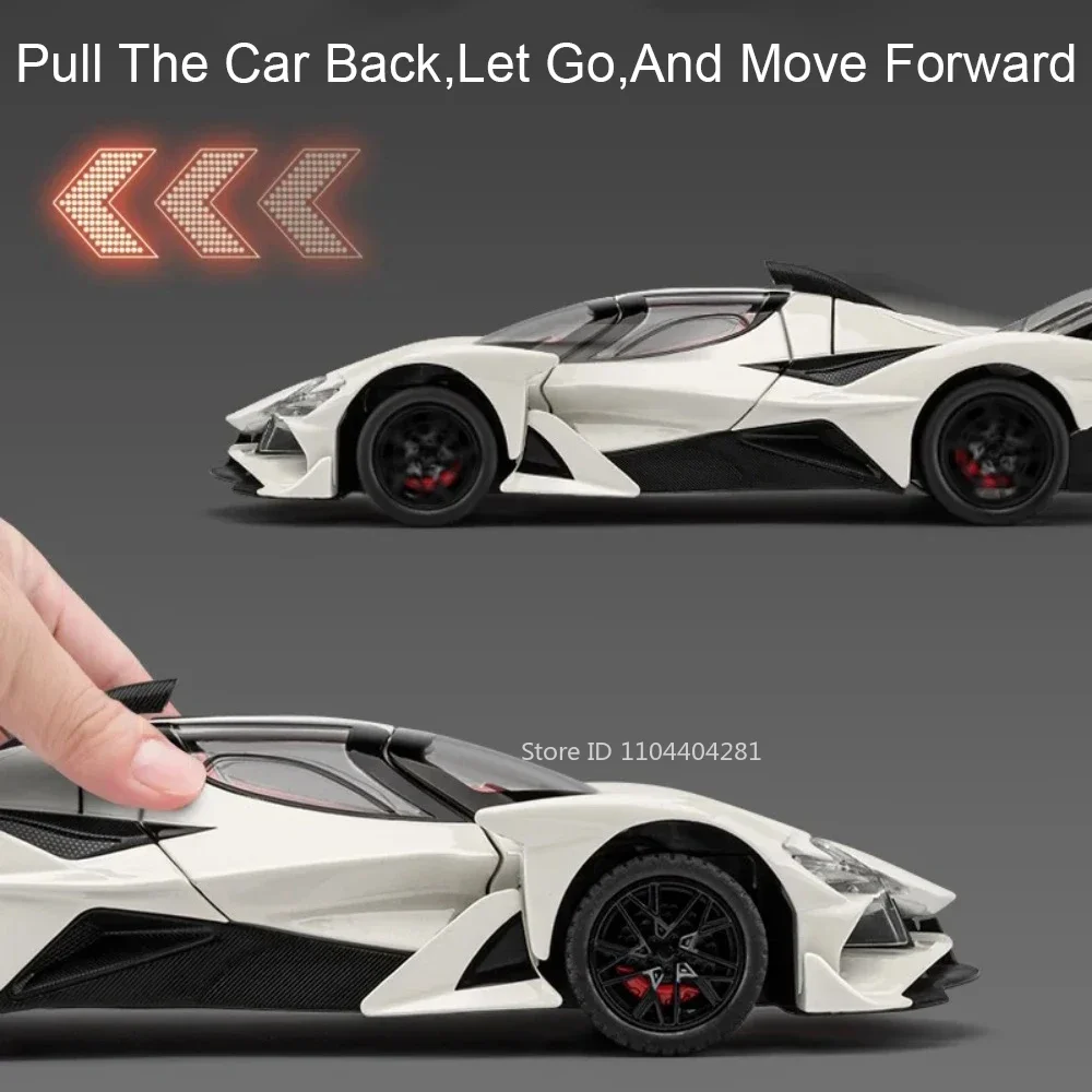 1:24 أبولو EVO IE سبيكة سيارة رياضية نموذج دييكاست لعبة الأبواب مفتوحة مع ضوء الصوت التراجع سيارة مصغرة للأطفال هدية #4