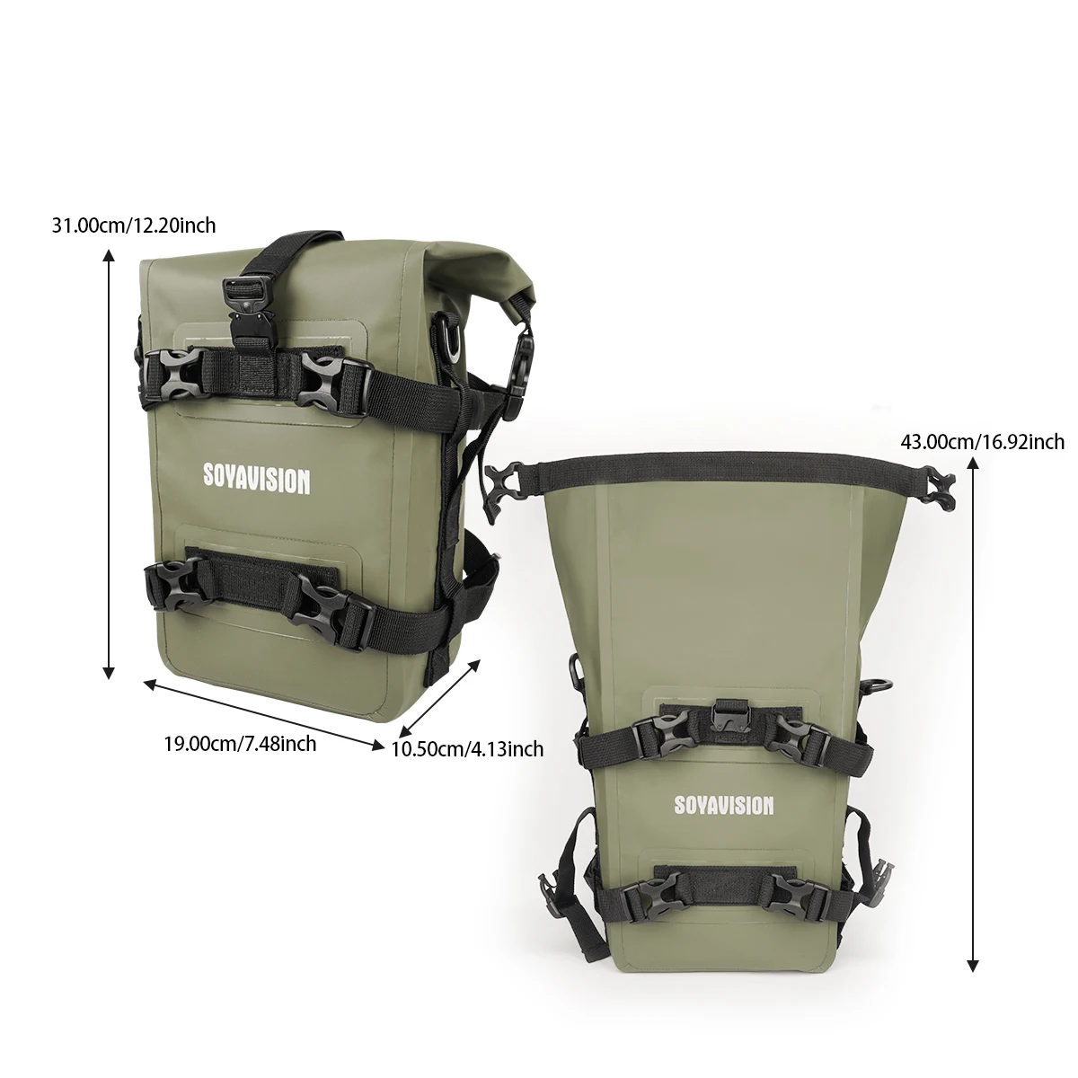 2PCS Motorrad Stoßstangen Tasche Wasserdichte 5L-8L Motorrad Seite Rahmen Tasche Motorrad Crash Bar Tasche Universal Werkzeuge Lagerung tasche – Detail 7