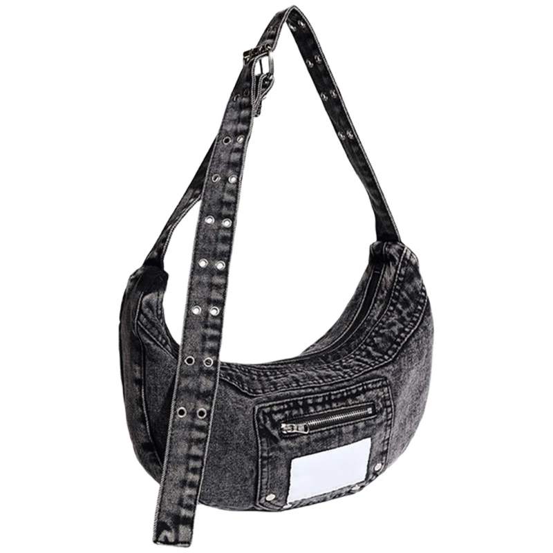 Casual Jeans Crossbody Bag Shoulder Purse Satchel for Students and image 2