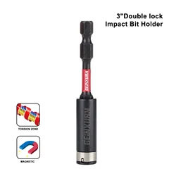 Geinxurn 3Inches Impact Magnetic Screwdriver Bit Holders, S2 Alloy Steel Hex Shank Extension Socket Drill Bit Holder