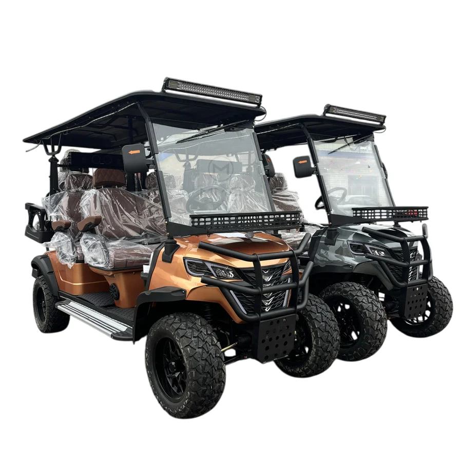 CE Approved Solar Panel 48/60/72V Battery Operated 2 4 6 8 Seater Off Road Buggy Club Car Electric Golf Cart