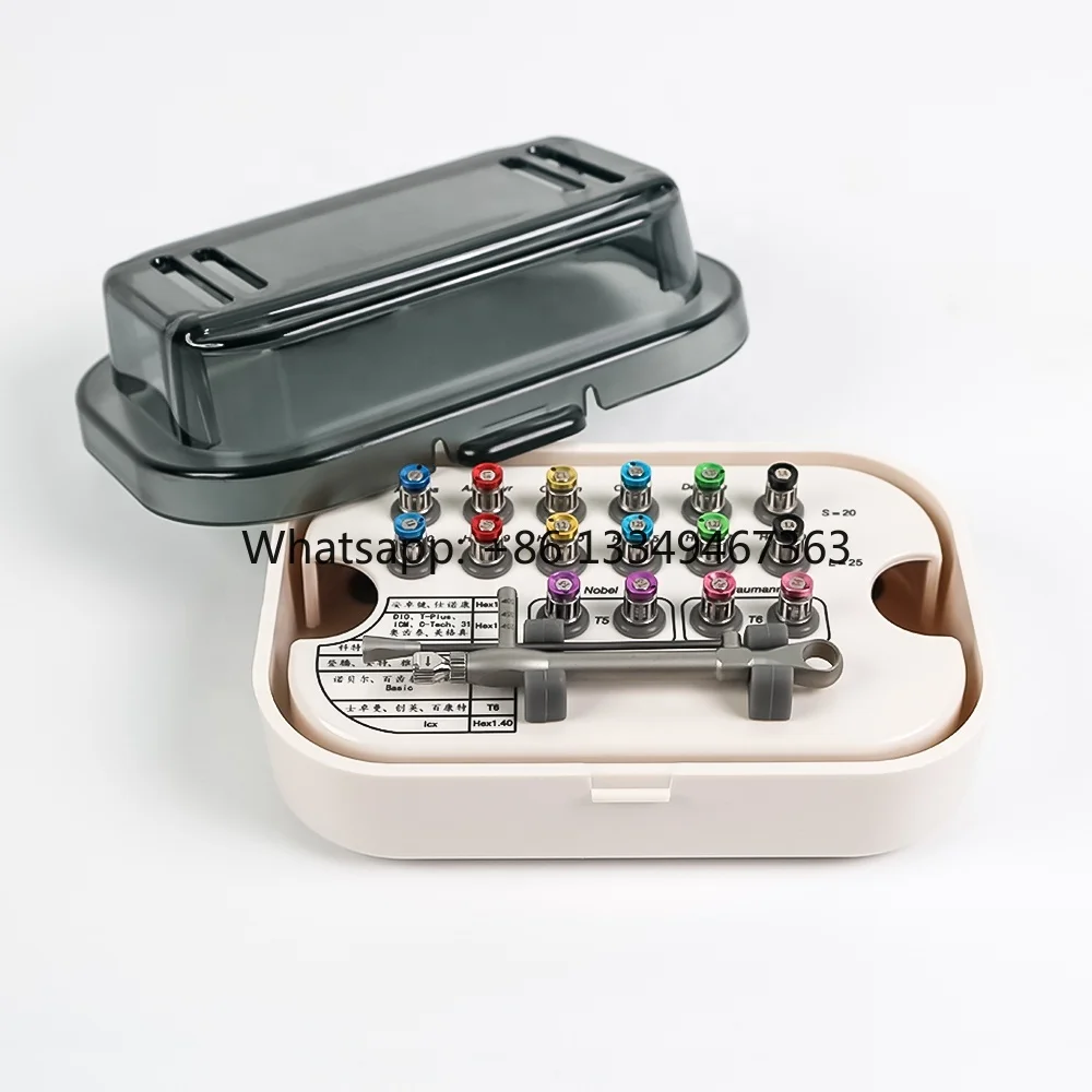 Universal Dental  Restoration Prosthetic Kit Torque Wrench and Ratchet Drivers