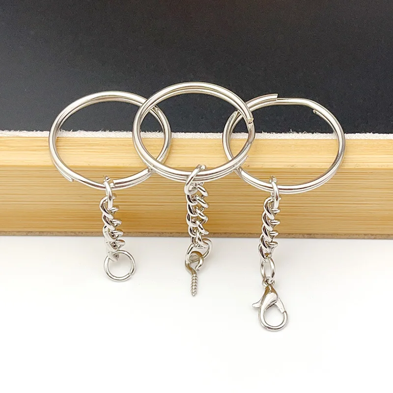 20-100Pcs 20-25mm Metall Schraube Pin Schlüssel Ring Schlüssel Kette Runde Draht Offenen Kreis DIY schmuck Spielzeug Anhänger Herstellung Zubehör Großhandel – Detail 9