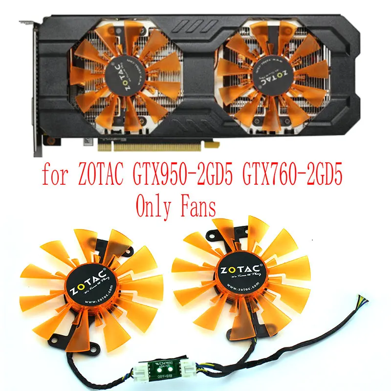 

Original for ZOTAC GTX950-2GD5 GTX760-2GD5 Graphics Video Cooling Fan