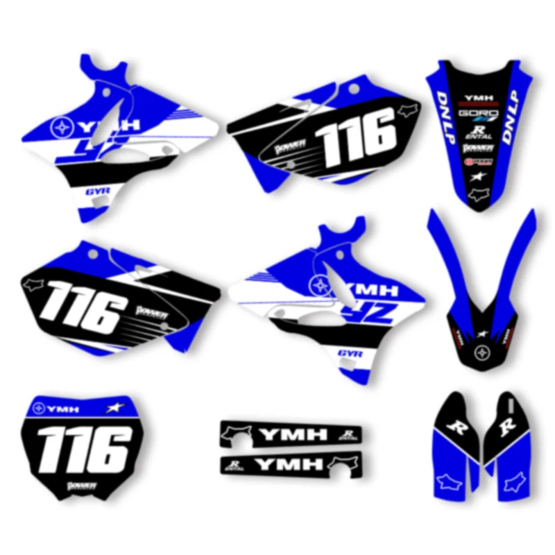 

SPACE Custom Motorcycle Graphics Background Decal for YAMAHA YZ125 250 2002 2003 2004 2005 2006 2007 2008-2014Stickers Kits 006