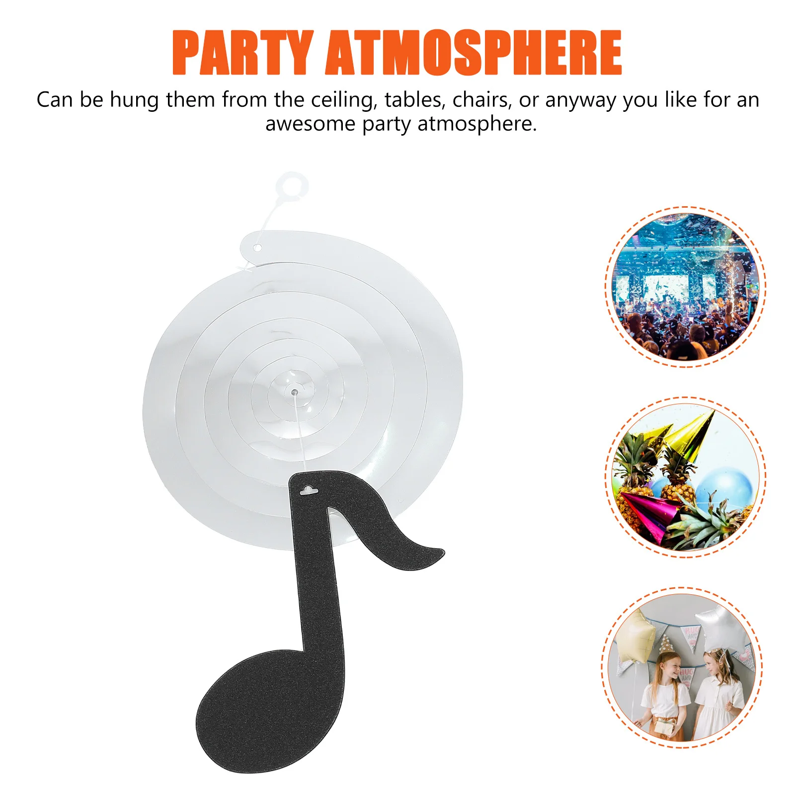 

24Pcs Musical Note Hanging Swirl Pendants Premium PVC Party Decorations Creative Music Themed Decors Music Decorations